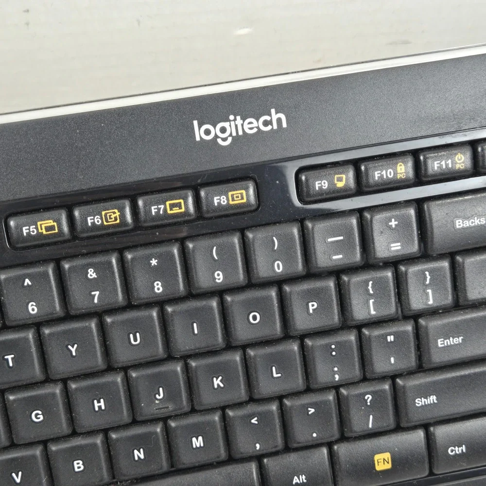 Logitech Keyboard K520 Wireless Full Size Media Keys Black NO RECEIVER DONGLE